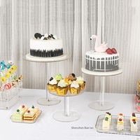 Support à gâteau en acrylique style européen, présentoir à desserts, support à cupcakes, décoration de table pour anniversaire et mariage