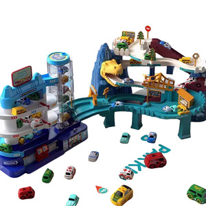 2025 Venta caliente multicapa DIY ensamblado sinuoso camino dinosaurio coche estacionamiento tráfico juguete juego rompecabezas juguete - Product Image 5