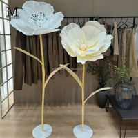 Nouvelles fleurs de pavot géantes artificielles réalistes MILE, fleurs artisanales réalistes, support floral pour vitrine, décoration de Noël