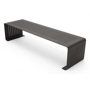 Banc en métal perforé moderne, panneau métallique perforé, acier inoxydable, aluminium, personnalisable, pour espaces publics extérieurs - Product Image 1