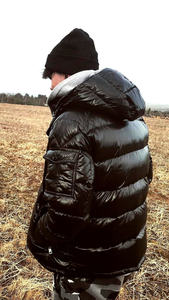 Parka con cappuccio con cerniera elegante piumino lucido da donna piumino lucido Bubble giacca lucida giacca invernale donna giacca e cappotto - Product Image 4