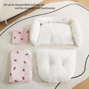 Weiches Haustier bett Indoor-Schlaf nest Rutsch fester Boden Princess Style Four Seasons Universal Soft Comfort Sofa Nest - Product Image 3