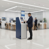 Kiosque de dépôt de billets de banque automatique sans surveillance avec validation de billets et chèques, prise en charge SDK, Android OS et reconnaissance faciale