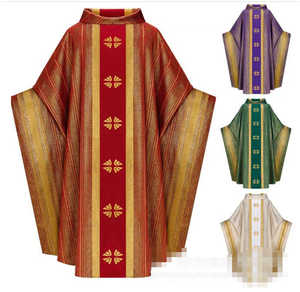 Unisex Church Vestments Priester Klerus Kasel Katholische Messe Kostüm Robe Halloween Kostüm Robe Kasel Priester - Product Image 2