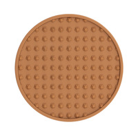 Sous-verres en silicone noir double face absorbants et antidérapants pour boissons chaudes et froides, design à plateau profond, pour table, bureau et usage extérieur