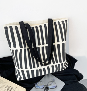 Bolsa de algodón impresa, bolsa de mano de algodón con logo, bolsa de compras de lona de algodón de gran capacidad - Product Image 4