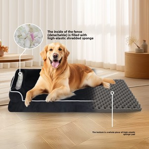 Nouveau canapé pour animaux de compagnie rectangulaire d'<span class=keywords><strong>Amazon</strong></span>, lit pour chien et chat, amovible et lavable, en <span class=keywords><strong>peluche</strong></span> pour toutes les saisons - Product Image 3