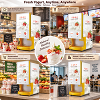 Distributeur de yaourt commercial OEM, machine à yaourt à 2 saveurs pour les magasins de boissons