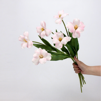Rosa Künstliche Seidenblumen Delphinium Ranunkel Dahlie Magnolie Kunstblumen für Hochzeit Party Event Dekoration