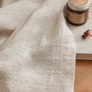 Rideaux en lin, mélange coton-lin, tissés, perlés, style Wabi-Sabi japonais, personnalisables pour maisons d'hôtes, chambres, balcons, naturels - Product Image 4