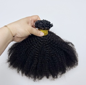 Extensions de cheveux en kératine 11A en gros, 100 % vierges non traitées, afro crépus bouclés 4C, pointes de cheveux super double drawn - Product Image 4