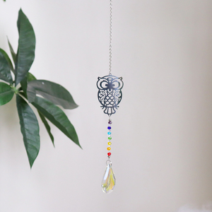 คริสตัลตกแต่งหน้าต่างรูปนางฟ้า ผีเสื้อ นก นกฮูก ต้นไม้ สำหรับแขวนประดับตกแต่งบ้าน  ตกแต่งด้วยคริสตัลเจ็ดจักระ - Product Image 3