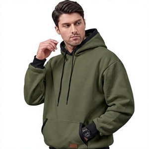 Veste de sport décontractée pour homme de marque américaine, hiver, 300g, doublure polaire, sweat à capuche, 100% coton, logo personnalisé, coupe classique - Product Image 1