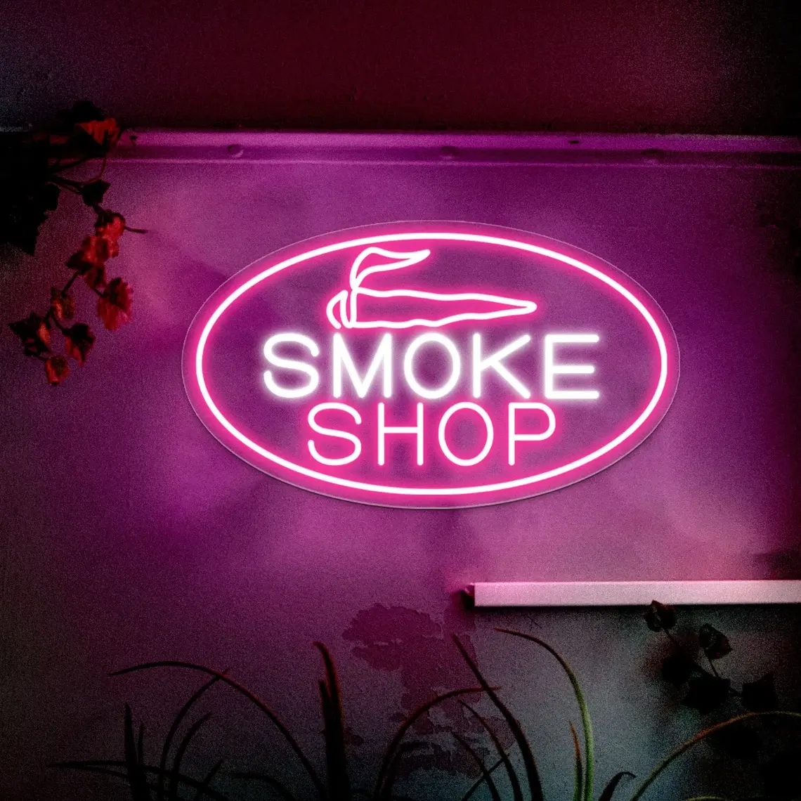 Custom LED Neon Sign for Smoke Shop Wall Decoration IP65 Rated Plastic Neon Lights