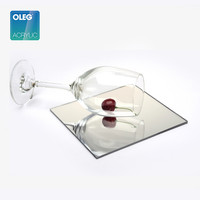 Feuille acrylique miroir OLEG, découpe en usine, feuilles acryliques colorées, feuille acrylique dorée effet miroir pour la décoration