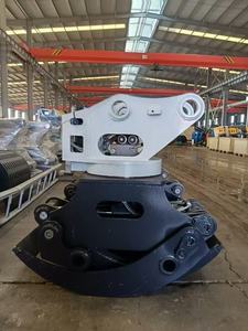 Best Verkopende Hout Steen Hout <span class=keywords><strong>Log</strong></span> Loader <span class=keywords><strong>Grapple</strong></span> Lier Kraan Zag Logging 20 Ton Graafmachine Bevestiging Voor Kubota U35 - Product Image 5