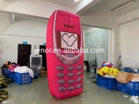 Modèle de téléphone portable gonflable rose, éclairage, téléphone portable Nokia gonflable pour la publicité en extérieur
