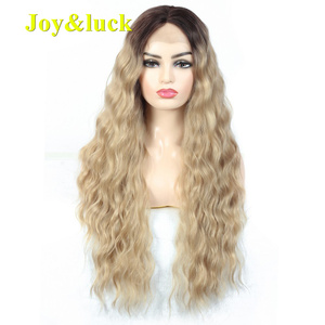 Perruque Lace Front Wig synthétique <span class=keywords><strong>mi</strong></span>-longue — noble, perruque coupe au carré naturelle noire ombrée bleue, perruque pour femmes, <span class=keywords><strong>cheveux</strong></span> lisses, vente en gros - Product Image 4