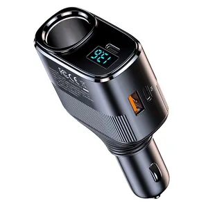 New C26 One to Four Cigarette Lighter PD45W Super Fast Charging Car Car Charger 145W High Power