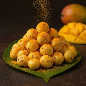 Makhana Tostado y Saborizado, Frutos Secos de Mango, Bocadillo Saludable con Sabor a Fruta, Hecho en India, Paquete de 90 g - Product Image 1