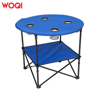 WOQI table pliante d'extérieur portable avec logo personnalisé mobilier de camping au design moderne et cadre en aluminium léger pour pique-nique