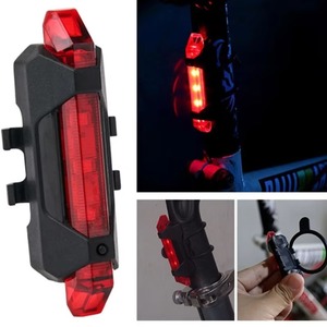 Feu arrière de vélo LED USB rechargeable, feux clignotants avant et arrière pour VTT, accessoires de sécurité pour la conduite nocturne - Product Image 3