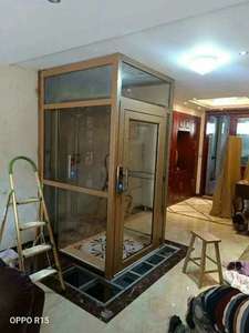 Ascenseur hydraulique moderne pour maison résidentielle, 2 à 6 personnes, 3 étages, 4 arrêts, panoramique, acier haute résistance, antidérapant - Product Image 2