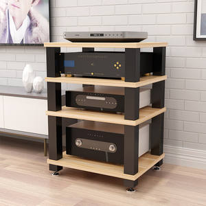Amplificateur de puissance DK-05, rack d'amplificateur de puissance, rack d'équipement audio à 1/2/3/4 niveaux, rack en bois massif, KTV, métal, fer, cinéma - Product Image 3