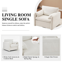 Fauteuil moderne confortable en tissu Fauteuil de canapé simple contemporain pour la maison Fauteuil d'appoint pour la vie
