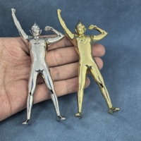 Figurine d'homme en or, objet décoratif, sculpture humaine élégante avec objet pour la maison, le bureau, le dessus de table, pièce d'art moderne