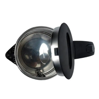 Bouilloire Électrique Sans Fil en Acier Inoxydable à Double Paroi 800W 0,8L avec Base Rotative à 360 Degrés et Protection Anti-Ébullition à Sec pour Hôtels