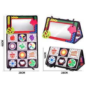 Jouet éducatif en gros noir blanc motif cognition visuelle <span class=keywords><strong>livre</strong></span> en tissu bébé miroir déformant <span class=keywords><strong>livre</strong></span> en tissu - Product Image 3