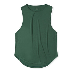 MAYYOUNG OEM Vente en gros 90% Polyester 10% Spandex Tissu rayé Débardeur de course pour hommes Débardeur de course pour hommes - Product Image 4