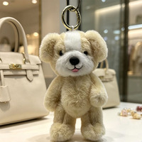 Porte-clés poupée en peluche mignonne et moelleuse pour machine à griffes, breloque animal en peluche