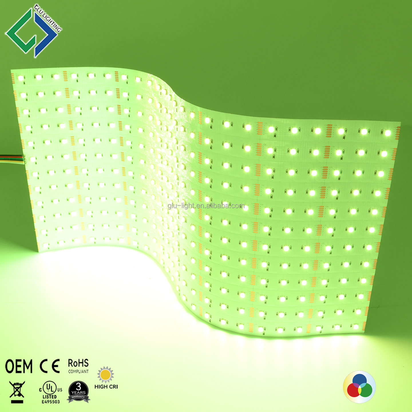 High cri Ra95 5 colors in 1 RGB Bi color RGBCCT flexible Led Panel light