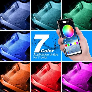 Xe bầu không khí RGB App <span class=keywords><strong>LED</strong></span> 12LED dải đèn bầu không khí đèn tự động nội thất ánh sáng môi trường xung quanh ánh sáng - Product Image 3