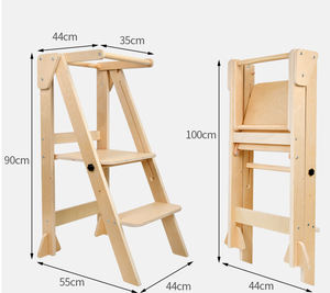 Marchepied de cuisine en <span class=keywords><strong>bois</strong></span> pour enfants <span class=keywords><strong>tour</strong></span> d'apprentissage escabeau de cuisine pour comptoir de cuisine apprentissage pour les enfants - Product Image 6