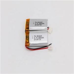 650mAh 802040 <span class=keywords><strong>3</strong></span>,7 V flat smallest graphene polymer lithium ion battery pack cell ion for Bluetooth headset with KC - Product Image 2