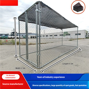 Grande cage <span class=keywords><strong>de</strong></span> <span class=keywords><strong>jardin</strong></span> pour chien, en fil <span class=keywords><strong>de</strong></span> fer, <span class=keywords><strong>avec</strong></span> filet <span class=keywords><strong>de</strong></span> sécurité, pour l'extérieur, toutes saisons - Product Image 1