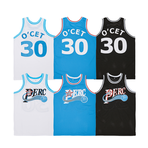 Camiseta de baloncesto Perc 30 para hombre, azul cielo, blanco y negro, suministro por <span class=keywords><strong>Lil</strong></span> House Phone y Blazzy cosido - Product Image 1