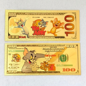 Colección de Billetes de Oro Clásicos de <span class=keywords><strong>Tom</strong></span> y <span class=keywords><strong>Jerry</strong></span>, 5 Piezas, Dinero Conmemorativo de Dibujos Animados, Perfecto para Regalos y Decoración del Hogar - Product Image 4
