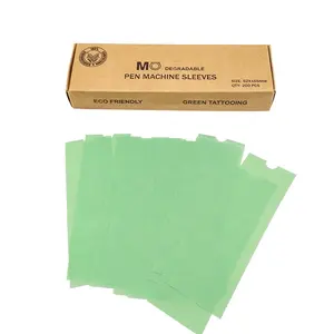 100% Biodegradable MO Tattoo Pen Machine Sleeves Disposable Green Tattoo Pen Cover Eco-Friendly For Permanent Makeup Supply OEM