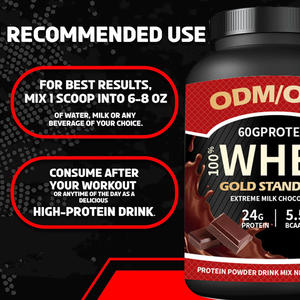 אבקת חלבון מי גבינה מבודד אורגני 100% בטעם קקאו, מותג OEM, לבניית גוף - Product Image 5