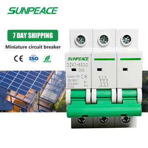 Dz47 DC MCB 63A 1 2 3 4 cực 1Amp 2amp 3AMP 4amp 6amp 10Amp 16amp 20amp 32amp 40amp 50amp 63amp Mini thu nhỏ bộ phận ngắt mạch - Product Image 6