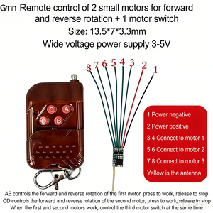 Dual Motor Forward Reverse, Small Motor <b>Control</b>, <b>Wireless</b> Remote <b>Control</b> APMD-5D - Product Image 3