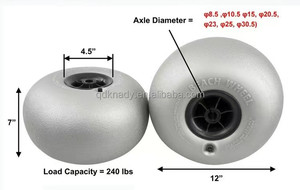 Carrinho de Praia com Rodas de Balão de <span class=keywords><strong>12</strong></span> Polegadas, Pneumáticas de Baixa Pressão em PP/PVC, Capacidade de Carga de 100KG, Certificado CE para Carrinhos de Pesca - Product Image 2