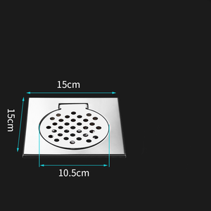 Desagüe de Piso Cuadrado de Acero Inoxidable, Tapa de Desagüe Antiolores y Anticongelante para Baño, Balcón, <span class=keywords><strong>Lavadora</strong></span>, Proyectos del Hogar - Product Image 3