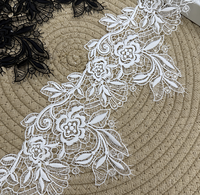 Robe de soirée longue et soutien-gorge de lingerie pour femme, ornée de paillettes, avec bordure en dentelle de luxe en cordon souple soluble dans l'eau et broderie 3D