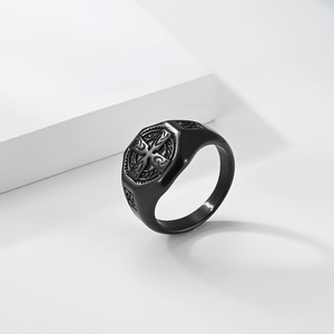 Bague Nœud Éternel Croix <span class=keywords><strong>Celtique</strong></span> Nordique pour Homme, Bijou Artistique Rétro Tendance Anti-ternissement en Acier Inoxydable MGJZ317 - Product Image 5