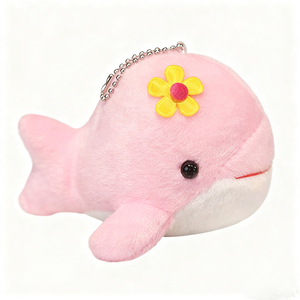 Đồ chơi móc khóa cá voi nhồi bông mềm mại dễ thương 9cm/3.5in bán sỉ, chất lượng cao, số lượng đặt hàng tối thiểu thấp - Product Image 5